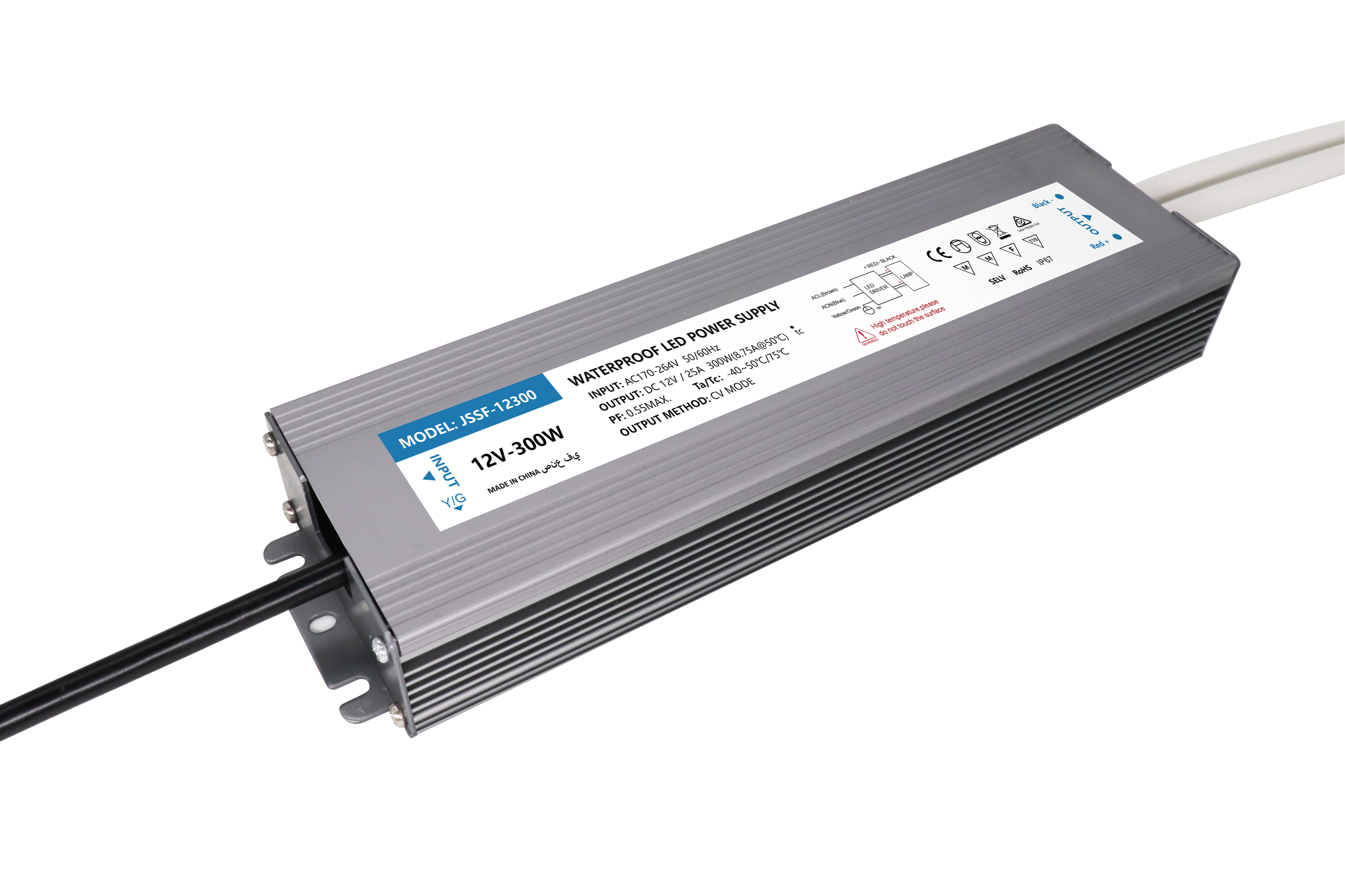 LED电源：JSSF-300W-12V / JSSF300W-24V