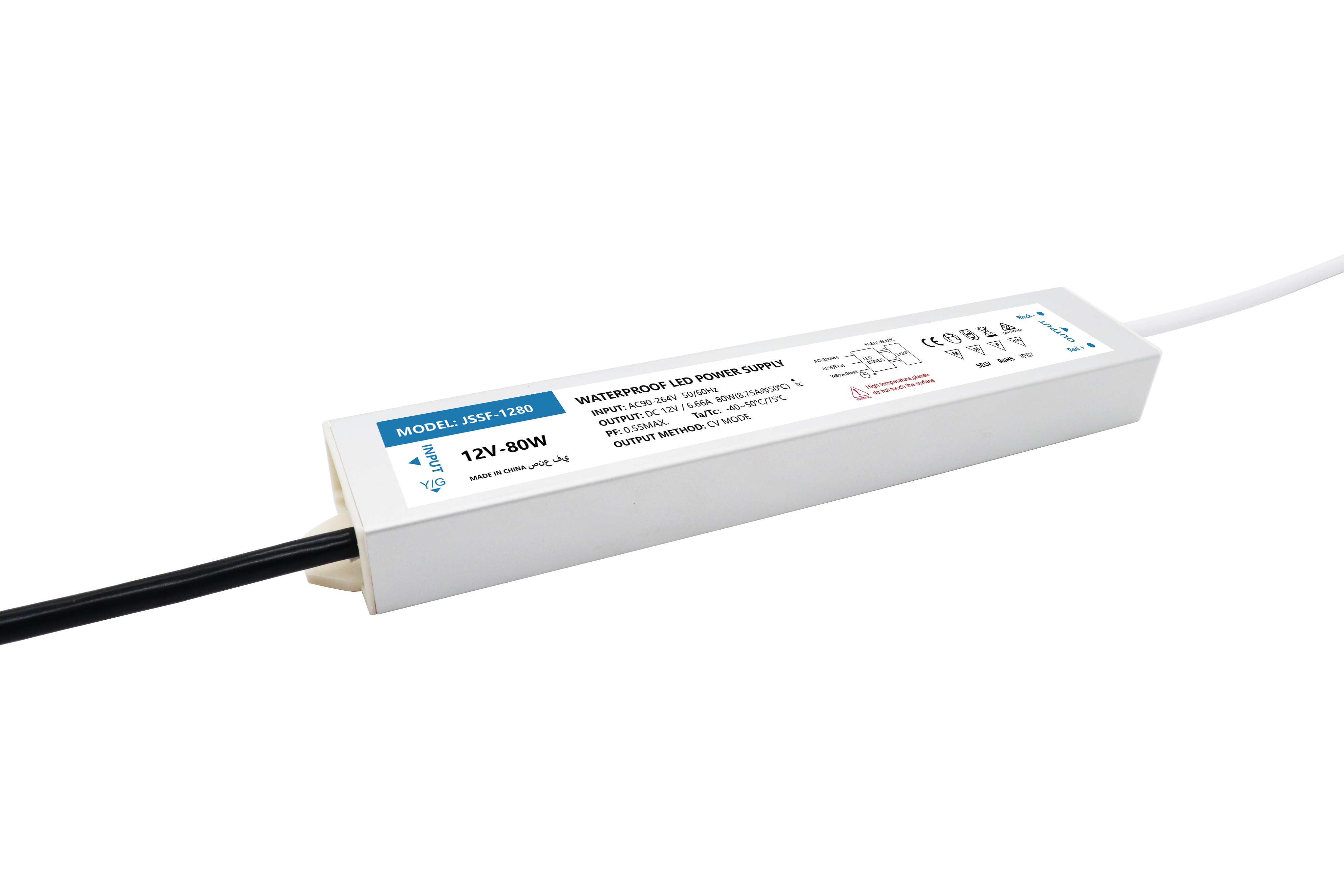 LED电源:JSSF-80W-12V/JSSF-80W-24V